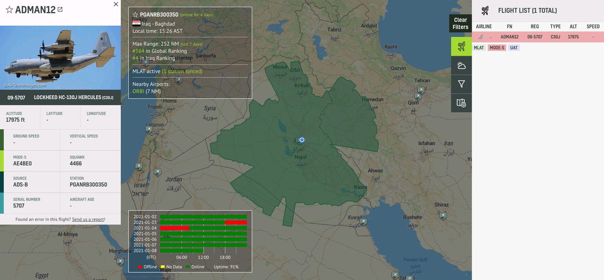 no_itsmyturn's tweet photo. 1237Z
#USAF 🇺🇸 HC-130J Combat King II 
09-5707 | #AE4BE0 | #ADMAN12
Over #Iraq 🇮🇶
  
https://t.co/HkYrSofzEN https://t.co/8622Cx5HX5