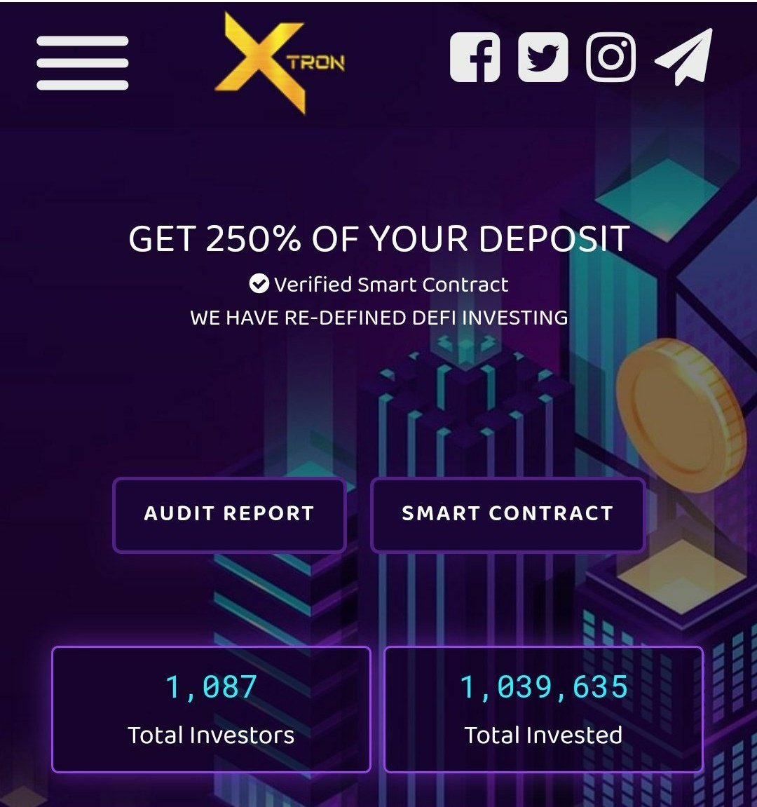 XTronOfficial's tweet photo. X-TRON is proud to announce that we have reached a million for our first day! Come and Join us! Be part of the Fastest Growing Platform! 🌏🚀 #XTRON #cryptocurrency #TRON

Get your links today!
https://t.co/PcdHf06vbt https://t.co/6mwPOESLmb