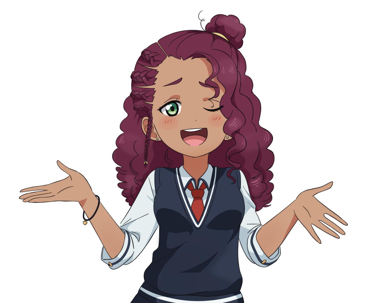 kianamaiart's tweet photo. been watching a lot of love live and wishing for a black idol character but then i remembered that i could just draw one myself 😌 https://t.co/U9JkKD37M8