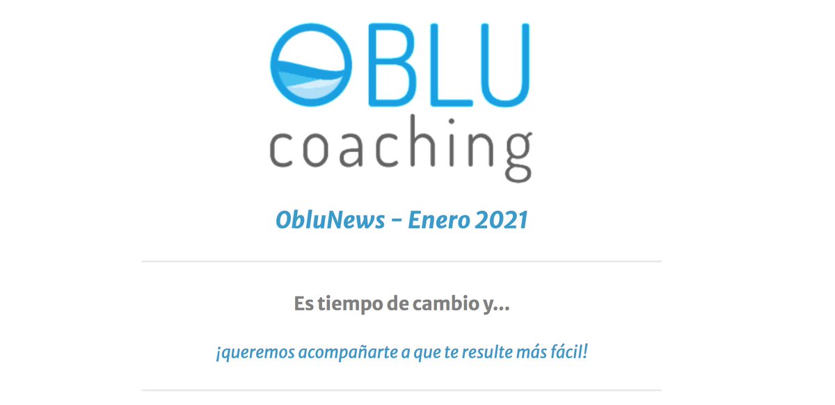 ObluCoaching's tweet photo. 🔹 ¿SABES QUÉ ES #OBLUNEWS? 🔹
Nuestro boletín con todas las novedades, noticias y nuevas formaciones de Oblu Coaching directamente en tu email.

¡Suscríbete desde nuestra web https://t.co/yuyL0CL0Oy !

Aquí puedes ver el número de enero👇
https://t.co/JPkcZZvsOc
#coaching https://t.co/KvTbttSNbT