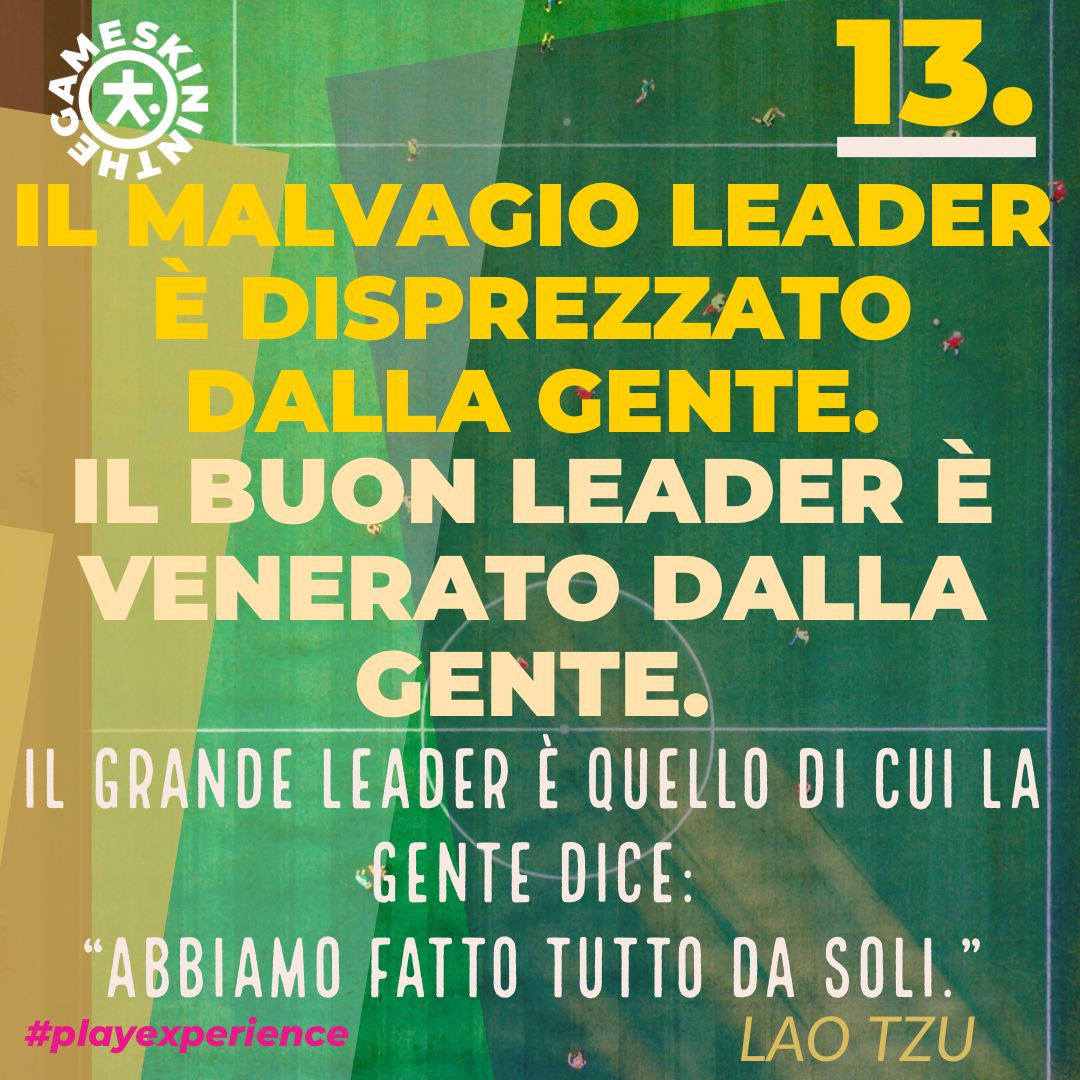 Stiamo completando il primo percorso di formazione Esperienze di Gioco.
Anche insieme a Lao Tzu.

#playexperience #skininthegame #esperienzedigioco #calcio #formazione