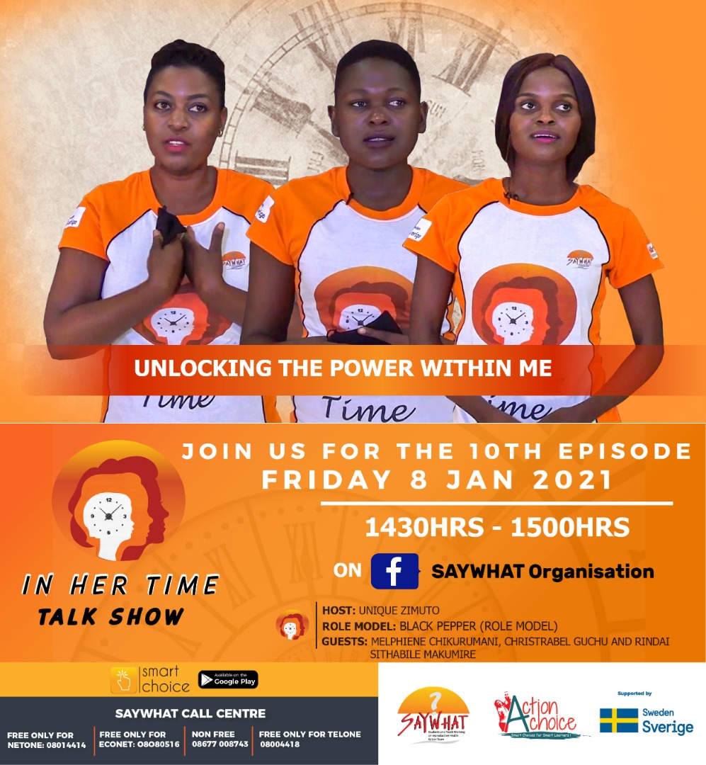 SAYWHATOrg's tweet image. facebook.com/SAYWHATOrg/vid… 

Join the discussion on our Facebook page, Don`t miss out.
#InHerTime
@SwedeninZW @UNFPA_Zimbabwe @sarsyc @naczim @MoHCCZim