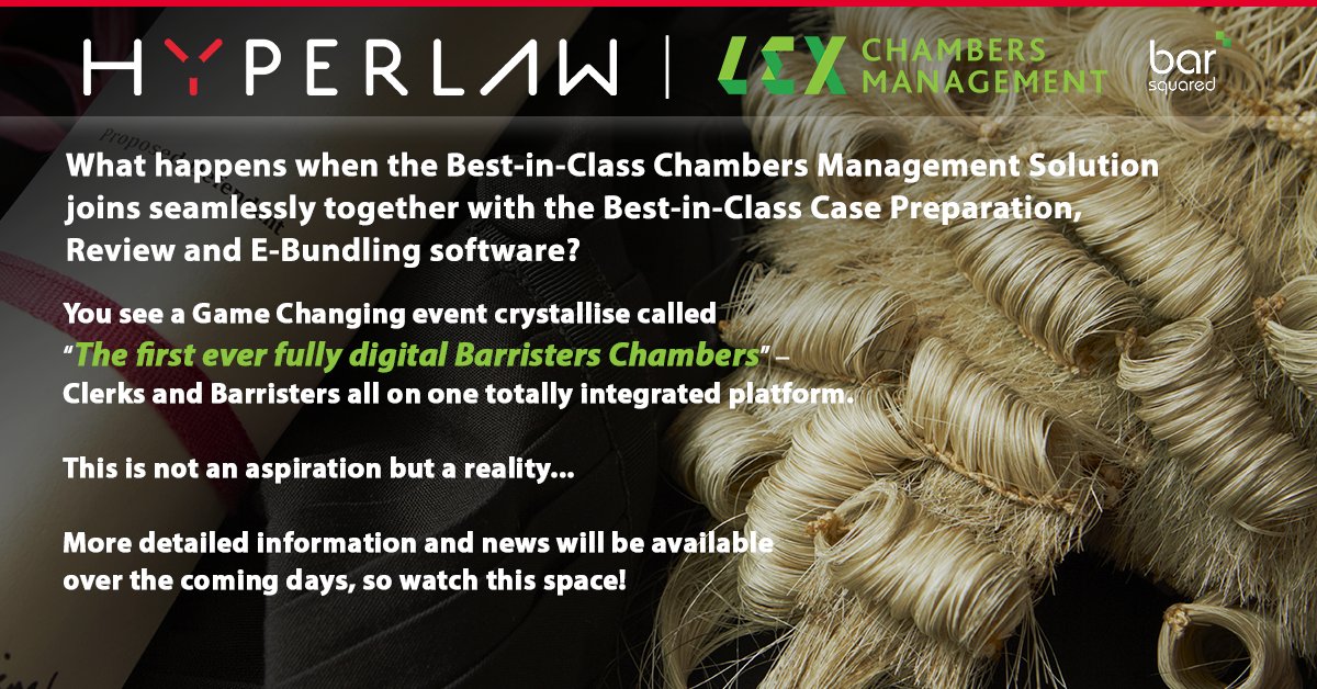 AxiomTDM's tweet photo. LEX and HyperLaw-

The ONLY Digital Chambers solution...
🗂️➡️💻 https://t.co/S0O4e62PpH