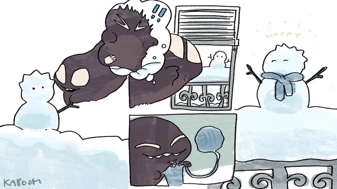雪の朝の間の話 