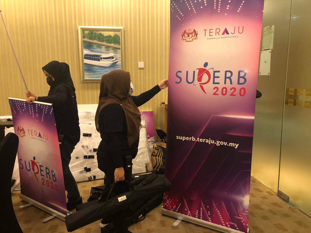PPESquadron's tweet photo. Setup on-going for Majlis Apresiasi Pemenang SUPERB 2020, happening tomorrow! 😊

#PPEEmpire #PPESquadron #TERAJU #SUPERB2020 #dinner https://t.co/cuu7RYo5KL