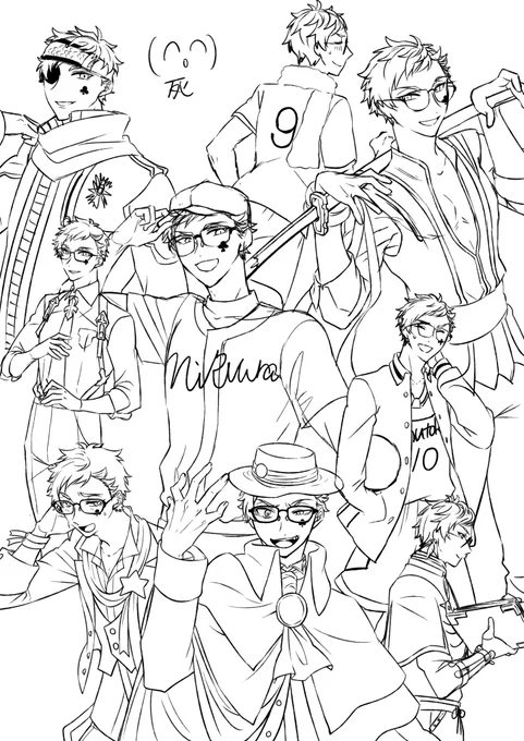 トレイ♣️先輩でした!
#現推しキャラにいいねされた分だけ歴代推しの服を着せる
#もぢゃ子ファントム 