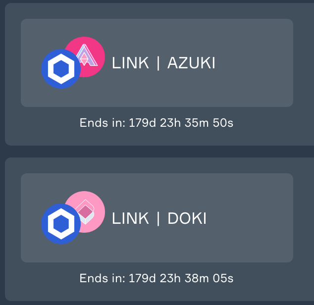 varenfinance's tweet photo. REWARDS FOR $DOKI AND $AZUKI ARE LIVE!!! 💥💥💸💸

1⃣Go to https://t.co/n2lKBYUel1 
2⃣Select LINK/DOKI and/or LINK/AZUKI rewards pool and follow instructions
3⃣Start earning your share of $AZUKI rewards!! 🤑🤑

$YFL @dokidokifinance https://t.co/eNpqxV9CwA