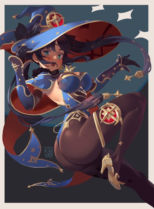 Mona from #GenshinImpact ✨
Decided to ditch the line art for this one to practice my digital painting 😤 been too reliant on lines recently 😭 