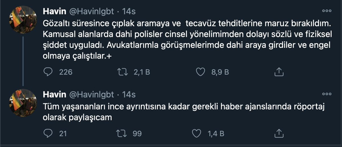 Polisimize iftira atan, vatanımıza ve ülkücü şehidimize dil uzatan şahıs seni o savunduğun bayrağın direğine oturturuz ama sen ondanda zevk alırsın kodumun ibnesi
#HavinTutuklansın