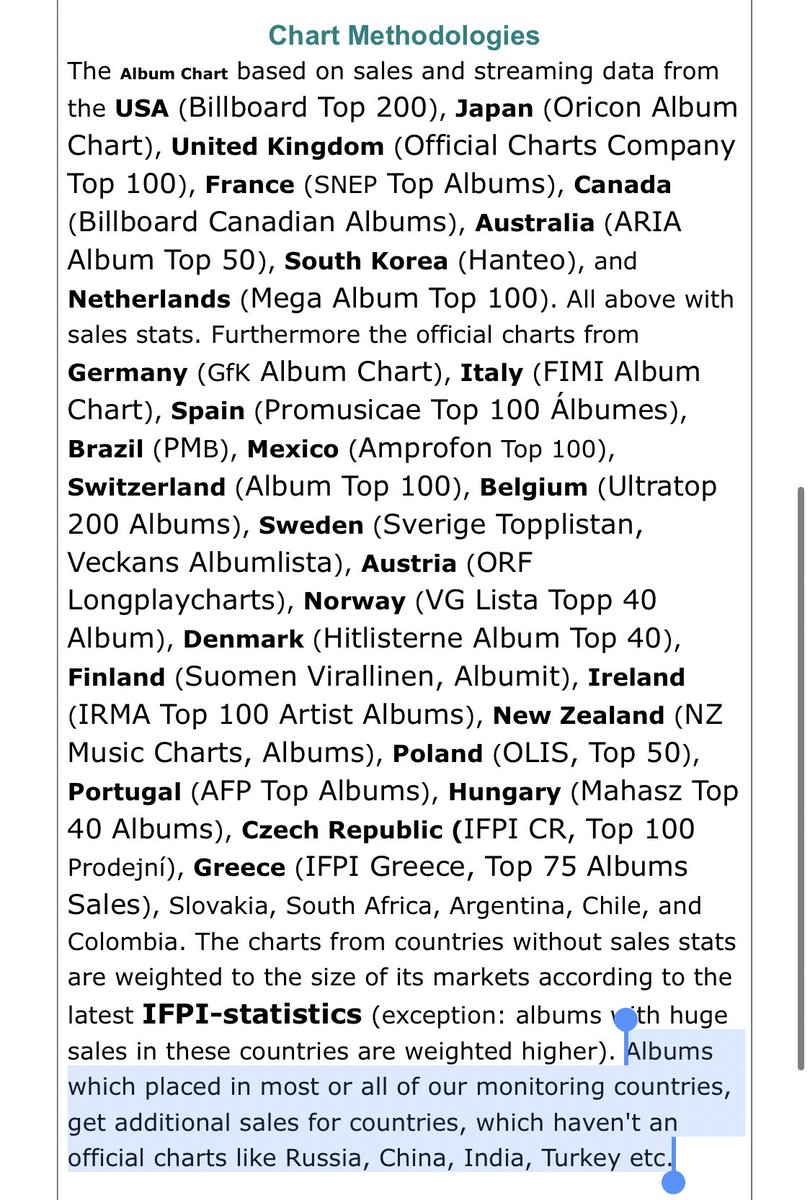 (extra) since yall here I’ll point out that bts are juggernauts in india AND russia but you don’t see our fanbases crying over it. looks unclear if SEA countries are included too lol (bts is #1 in big markets like indonesia)when your demand is universal AND global, u don’t fret