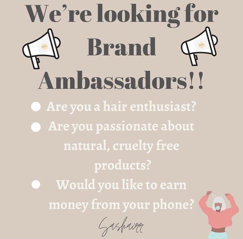 sashairr's tweet photo. BRAND AMBASSADORS ⚡️⚡️

Are you obsessed with all things hair?!

Dm to apply 💌

Instagram- @sashairr 

xo https://t.co/Dtox9tWp2X