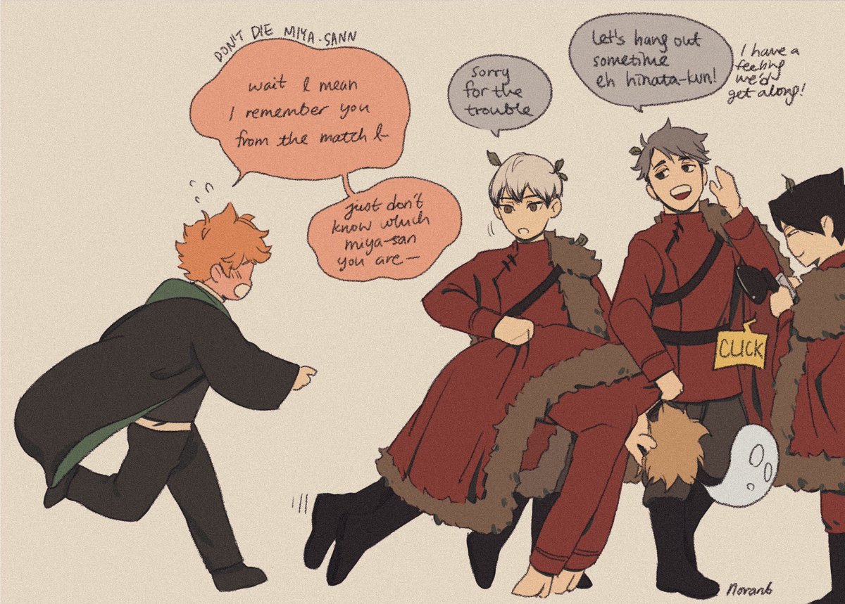 hogwarts!au atsuhina where atsumu asks hinata to the yule ball ? 