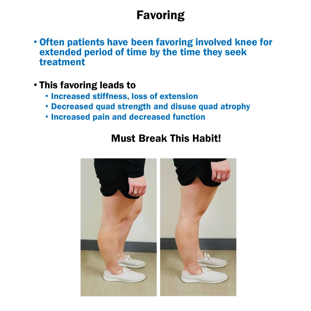 CenterKnee's tweet photo. A common source of knee pain is general deconditioning leading to asymmetries. Luckily a deconditioned knee is treatable with the correct rehabilitation approach. https://t.co/Wy3LLJoEcT