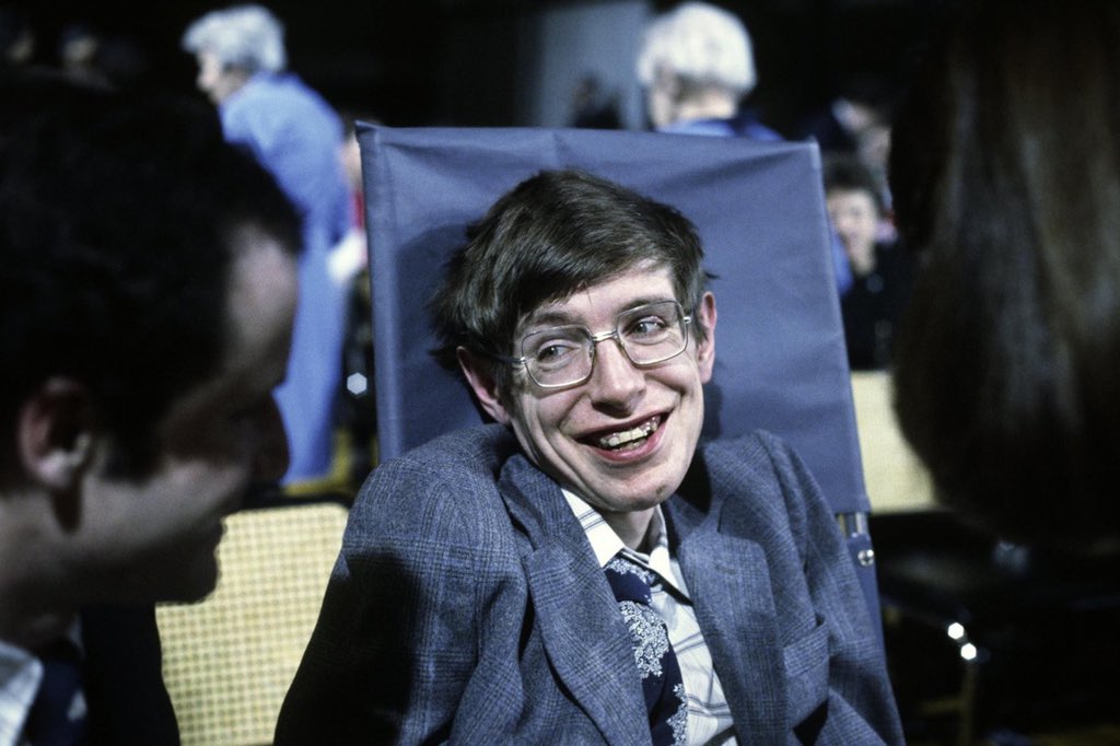 Stephen Hawking was born  #OTD in 1942. He developed theorems with Penrose that determine when general relativity produces singularities, established classical laws of black hole mechanics, and hypothesized that quantum effects make black holes radiate.Image: Santi Visalli/Getty