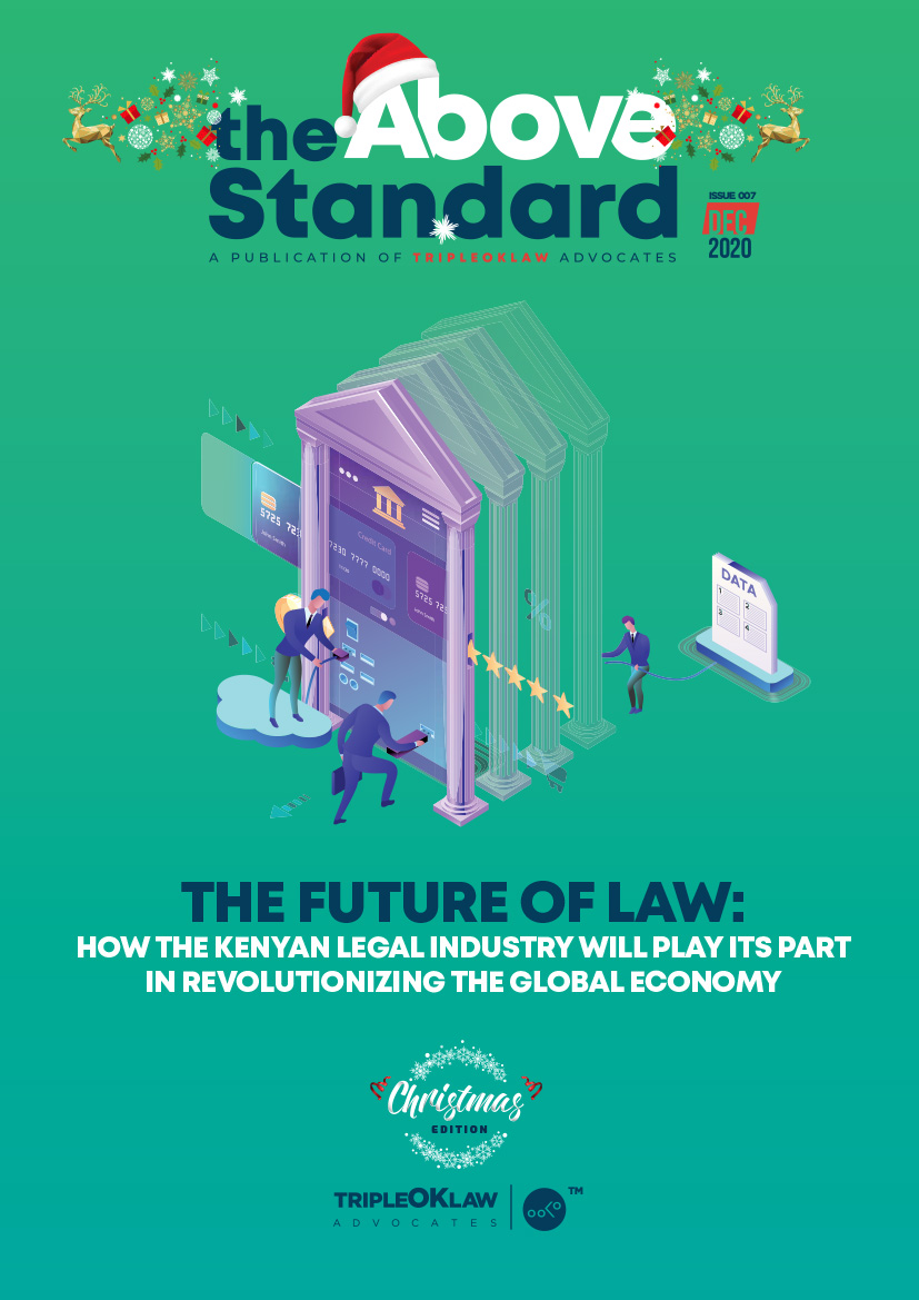The 7th edition of the Above Standard explores a futuristic view of the legal profession and the numerous ways it is set to contribute to today’s digital economy.

#TripleOKLawLLP #TheAboveStandard #newsletter #legalpractice