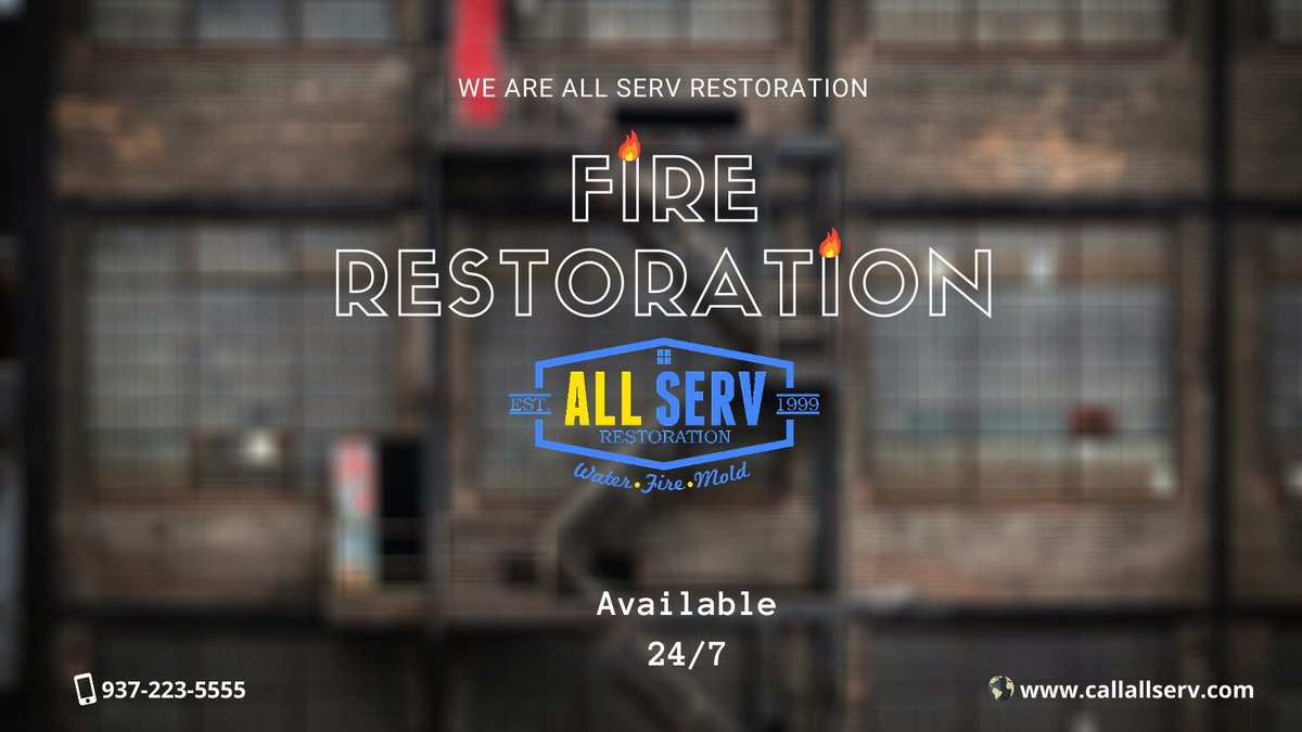 We are all serv restoration. We are certified, trained professionals. We will do everything to help you during this devastating time.

For all emergency call: 937-223-5555
Visit - callallserv.com

#firedamage #waterdamage #restoration #moldremediation #propertydamage