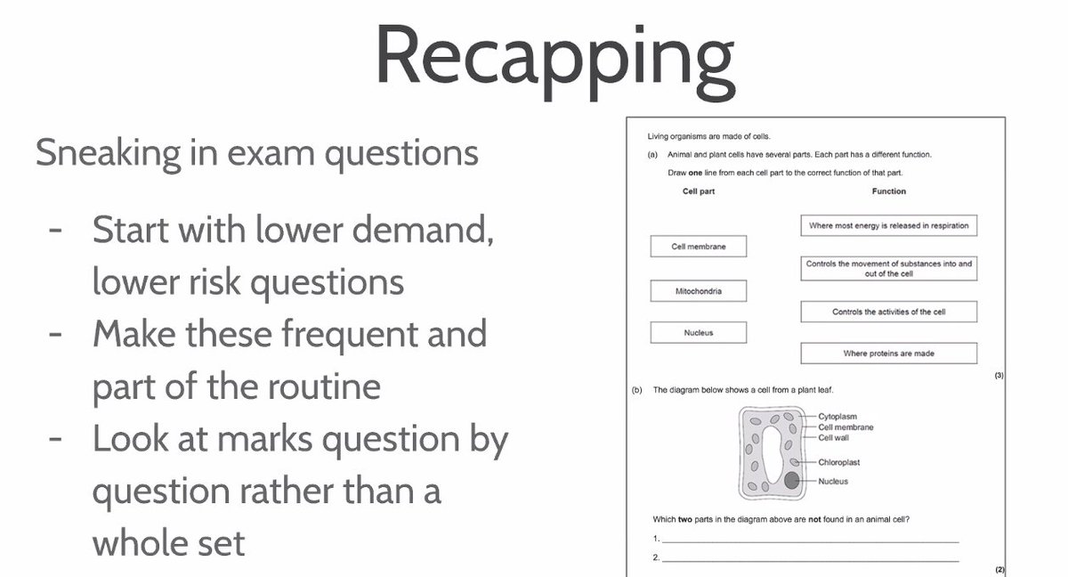 Don't be afraid of using exam questions with lower achieving learners. Include questions that everyone can get right. Add multiple choice to lower risk.Make success part of their routine. @ITeachBoys92  #ASEConf2021