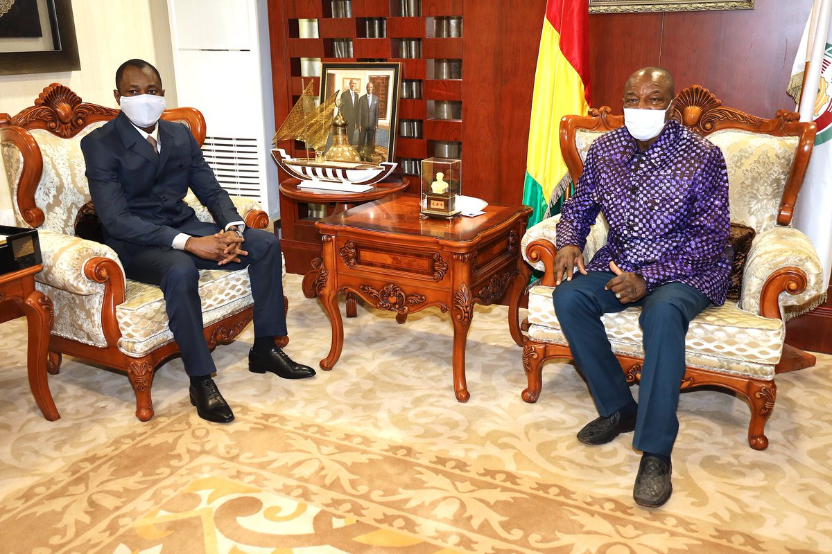 alphacondepresi's tweet photo. #Coopération J'ai reçu en audience Assimi Goïta, vice-président du Mali. La Guinée est pleinement engagée dans la résolution globale de la crise malienne. https://t.co/Cyj4gkgE1Y