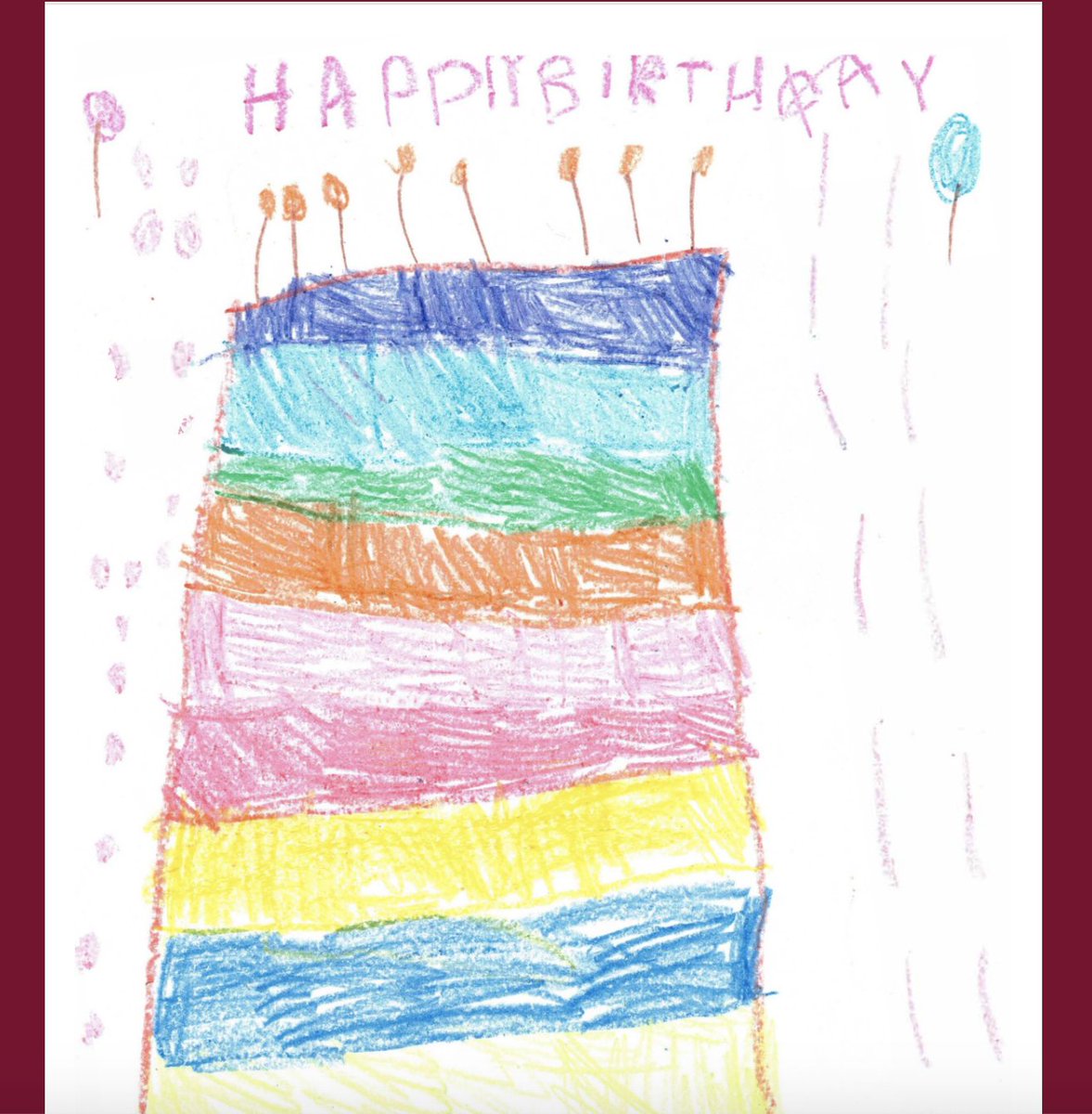 This wonderful birthday picture and card made my day! If you didn't know, our <a href="/CCIU_24/">Chester County Intermediate Unit</a> preschool students make these beautiful cards to be shared every year.