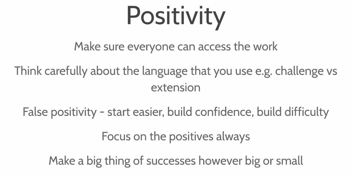  @iteachboys: "I don't like the word 'extension'. It just makes a task seem longer. Use 'challenge' instead."Challenge is more engaging and introduces competitiveness.  #ASEConf2021