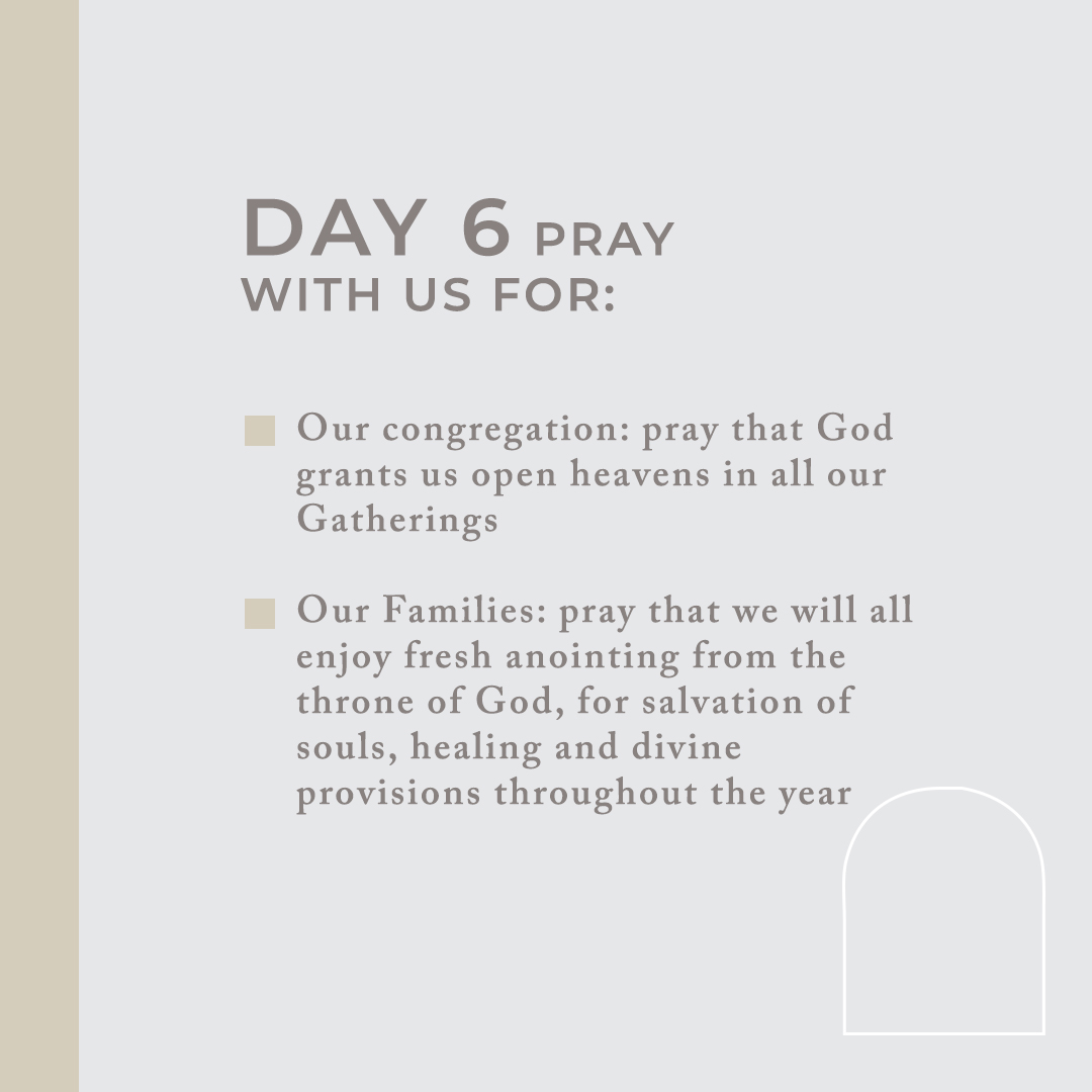 mycschurch's tweet photo. Fasting &amp; Prayer Week Day 6!
Join us as we pray for:
• Our congregation: pray God grants us open heavens in all our Gatherings
• Our Families: pray we enjoy fresh anointing from the throne of God, salvation of souls, healing &amp; divine provisions
.
#cscprays #mycschurch #yyc https://t.co/XiBodw9axf