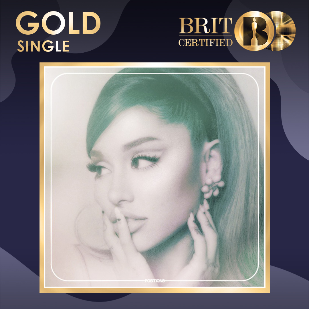 BRITs's tweet image. 💘 It's been a big couple of weeks for @ArianaGrande with singles 'positions' and 'Stuck with U' with @justinbieber both going #BRITcertified Gold! 📀