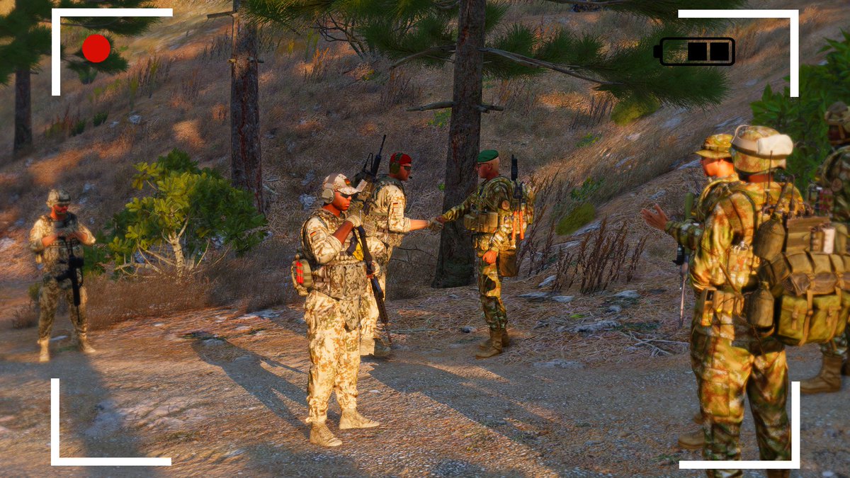 AltianForces's tweet photo. Today at 14:35 an AAF Patrol met a German Paratrooper Patrol on their way to Oreokastro | We're proud to see so many NATO Allies in our Country, ensuring the safety of our Country, a big Thanks to our Allies!

#AAF #Arma3 https://t.co/J22g6DCz4o