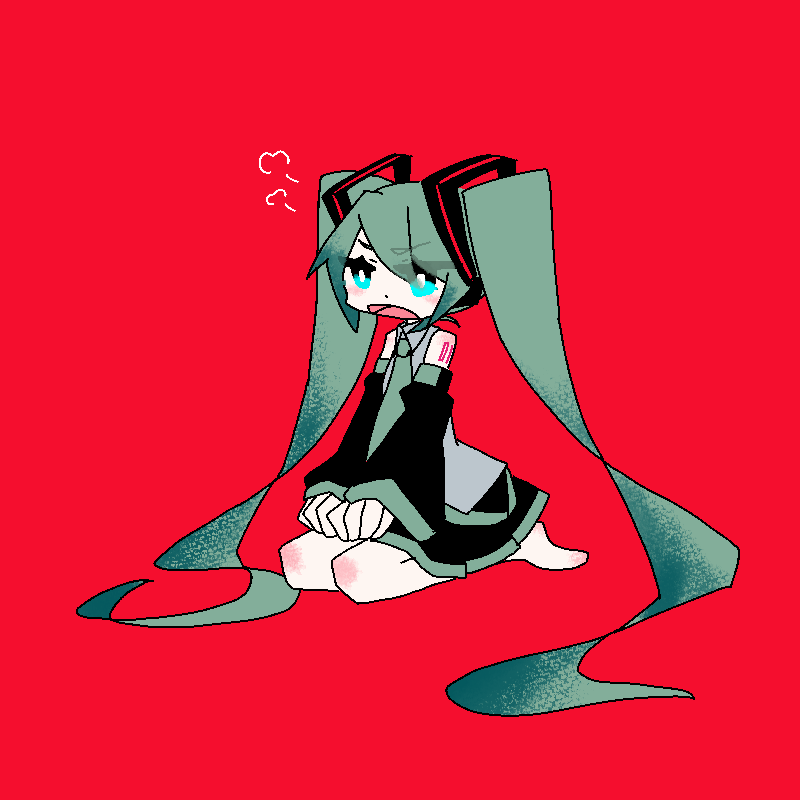 初音ミク 「おこ 」|なののイラスト