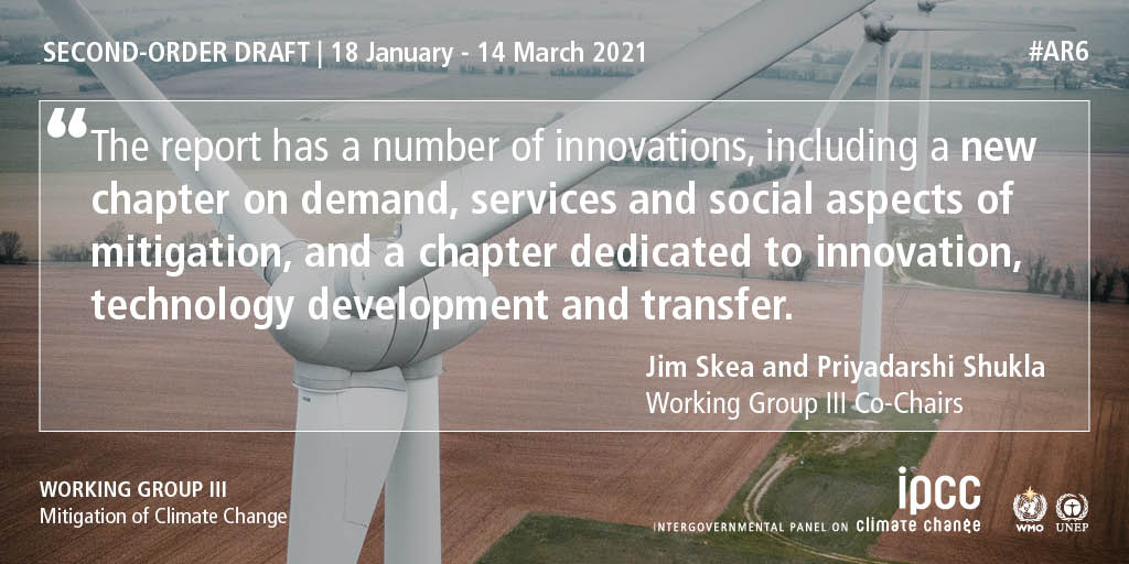 IPCC_CH's tweet photo. These are the last few days to make comments on the review of the Second-Order Draft of WGIII’s (Mitigation of #climatechange) contribution to #AR6. 
 
The review closes on 14 March 2021. https://t.co/ncMpVKkErO
