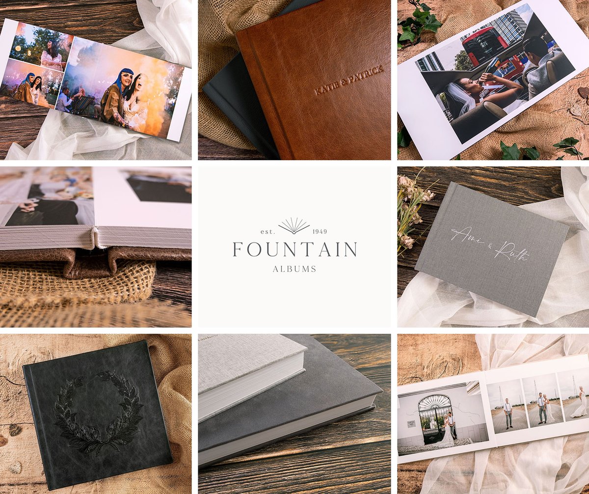 Introducing Fountain Albums, luxury wedding and photo albums from Digitalab. Combining exquisite bookbinding and over 70 years of print  ow.ly/yptB50D2OjG