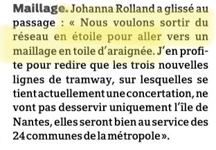 LGarnier44's tweet photo. Chère @Johanna_Rolland : c’est bien de reprendre nos idées 👍🏻. Ce serait encore mieux de les comprendre au lieu d’organiser la saturation de la ville #Nantes #toiledaraignee @OuestFrance44 @presseocean ⤵️ https://t.co/IrYxf6IHrb