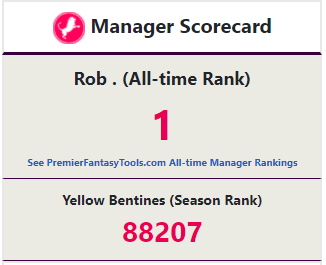 PremierFPLTools's tweet photo. 🥳First all-time rank update of 2021!

What is your all-time FPL rank?

🔍https://t.co/5khoyp430s

#FPL #FPLCommunity https://t.co/4sSoZgchZq