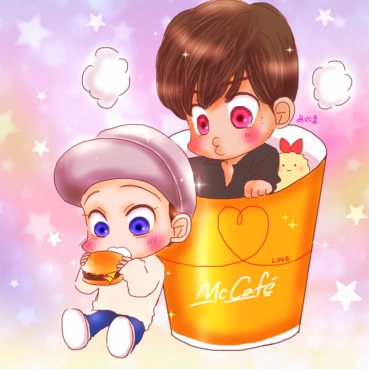 「だらだら前からずっと描いてて、
やっと…描き終わりましたww

良かったら、Tw」|みくくま📎(:3冫 ﾉ)ﾉのイラスト