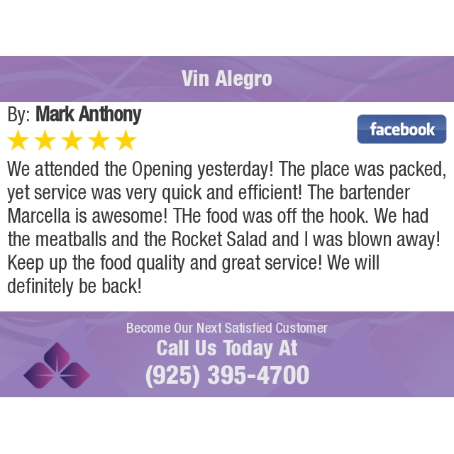 5 Star: Mark A. "We attended the Opening yesterday  The place was packed, yet service was very quick and..." bit.ly/2QbvCCE