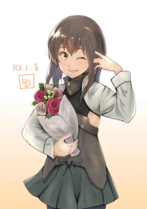 『提督、お花を買ってきたわ。早速執務室に飾りましょう!(öᴗ<๑)』
#大鳳
#艦これ版深夜の真剣お絵描き60分一本勝負
#艦これ版真剣お絵描き60分一本勝負_20210108
久々ワンドロの参戦!
大鳳ちゃんが提督のためにお花を買ってきてくれました!( ゜д゜ )彡 