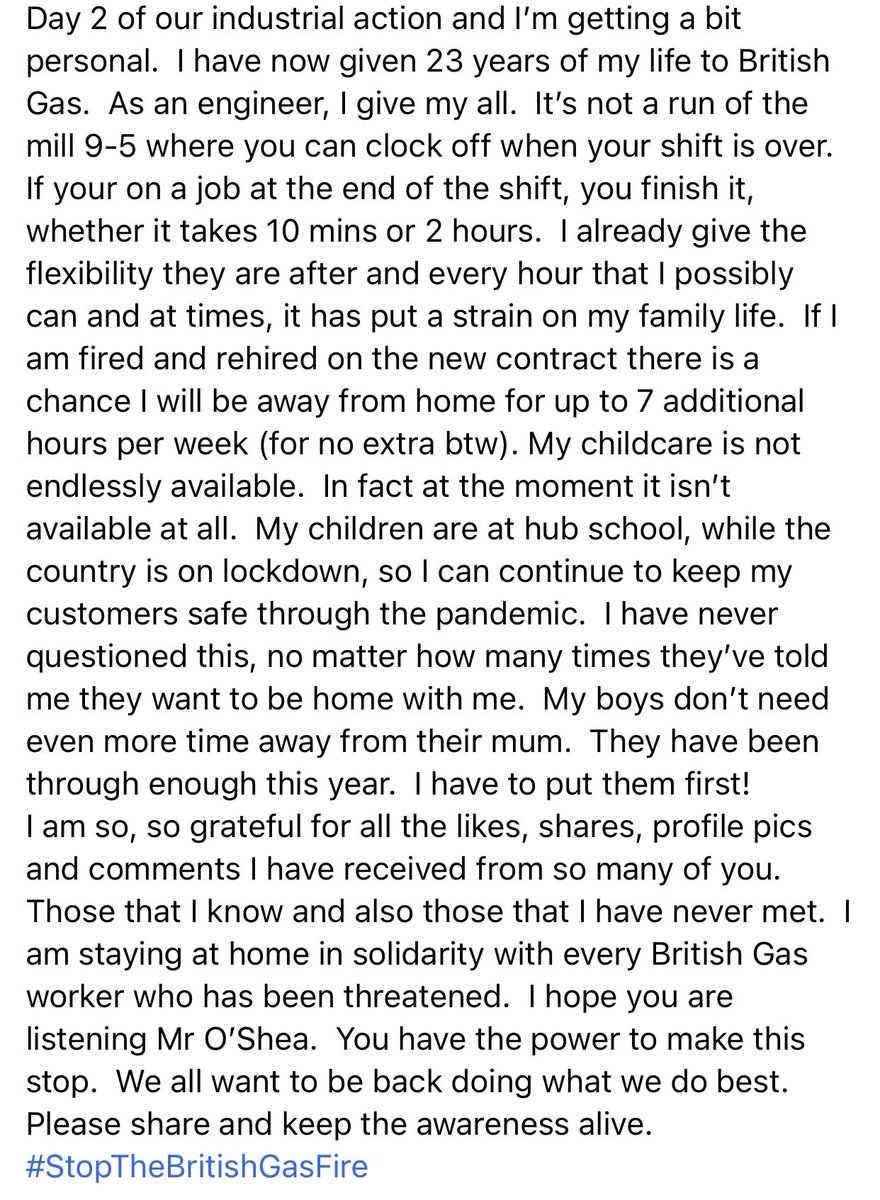 kellyrob595's tweet photo. #StopTheBritishGasFire   Looking after my world and the world of every other British Gas worker who has been threatened with fire and rehire! https://t.co/w4xCwlAqhK