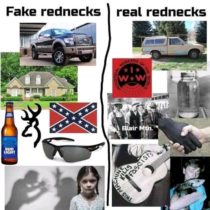 These sad fucks are just larping as country boys when theyve never gotten dirt on their boots and just drive a truck but live in a HOA neighborhood. Like for real. Just gonna drop this here. Im not gonna tolerate middle class whites not acknowledging these ppl are their neighbors