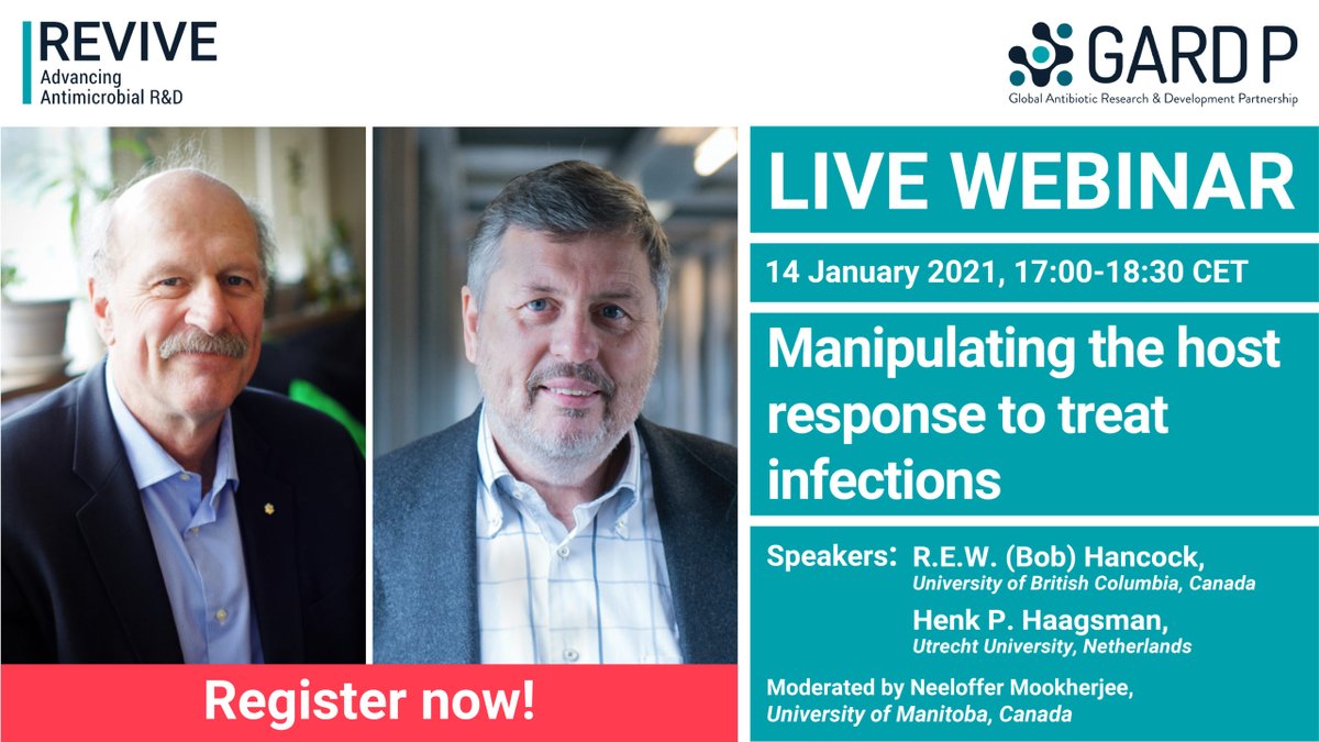 Don't miss the <a href="/gardp_amr/">Global Antibiotic R&D Partnership (GARDP)</a> REVIVE webinar next week, featuring a talk from CAIN's own Bob Hancock. Register here: ow.ly/DcwC50COV9l