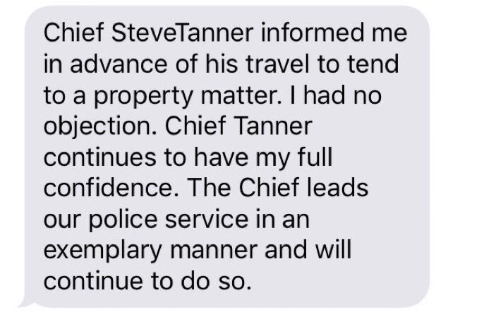 Please tell me no one buying into this bullshit. DM me if you know what City Tanners property is in in Florida and Ill do background on the management company. @oakvillemayor he wont even be at the funeral for one of his officers! #resigntanner