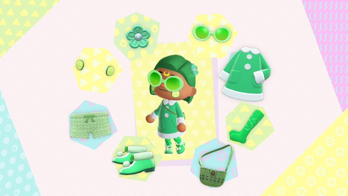 IslandRepNova's tweet photo. ♡ Random colour outfit today: Green 08/01/21 ♥ #AnimalCrossing #ACNH #NintendoSwitch https://t.co/wgzLdHm3Rm