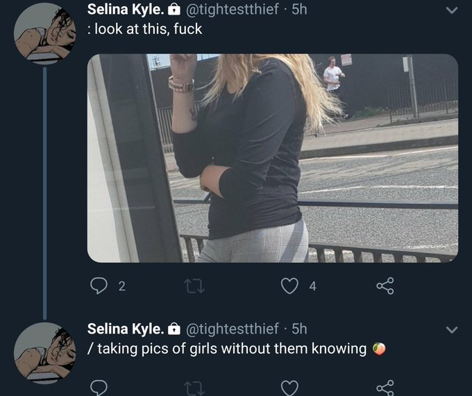 of girls who presumably live in his area, of which he would explicitly mention were minors.next up is that he actually just harasses women in public and brags about it. these two screenshots are from september 2019, just to give you an idea of