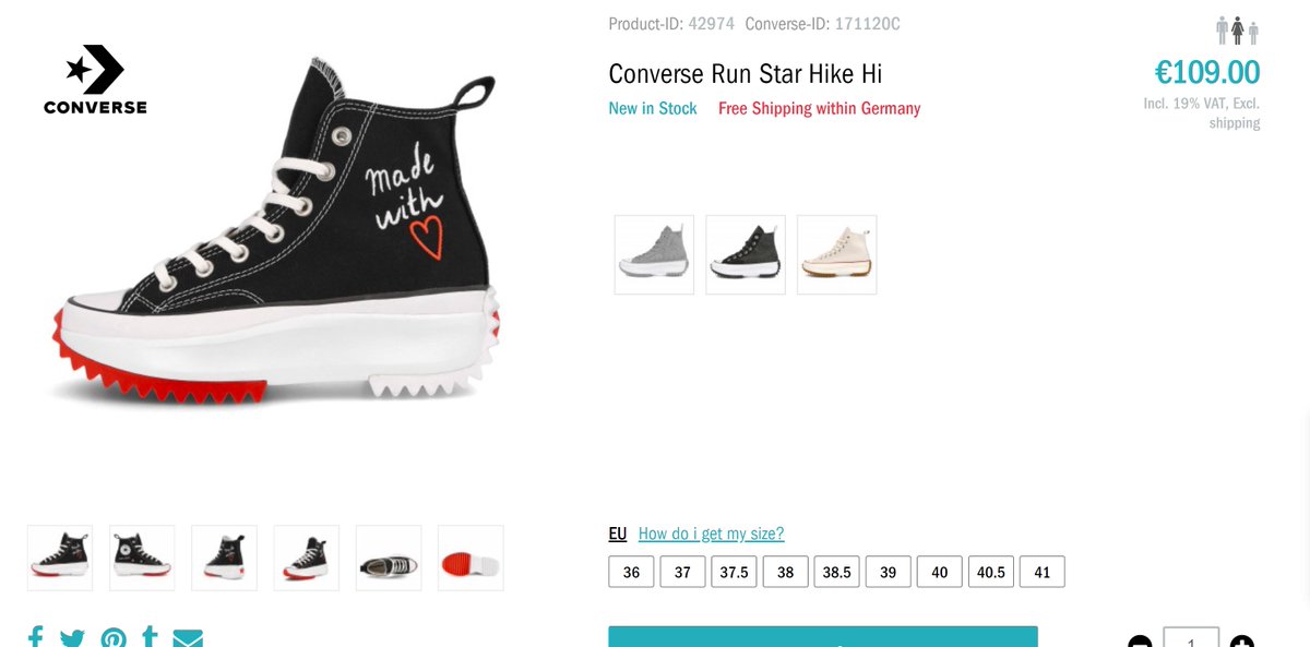 converse run star hike 38