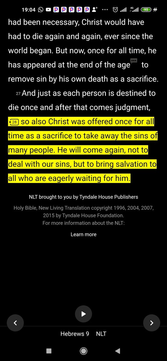 Just like in the Old testament the sacrifices was done every year because it wasn't good enough to take away the sins of the people, so it just covered itBut When Christ who was the perfect sacrifice came he offered Himself once!!!That once was eternal!!!