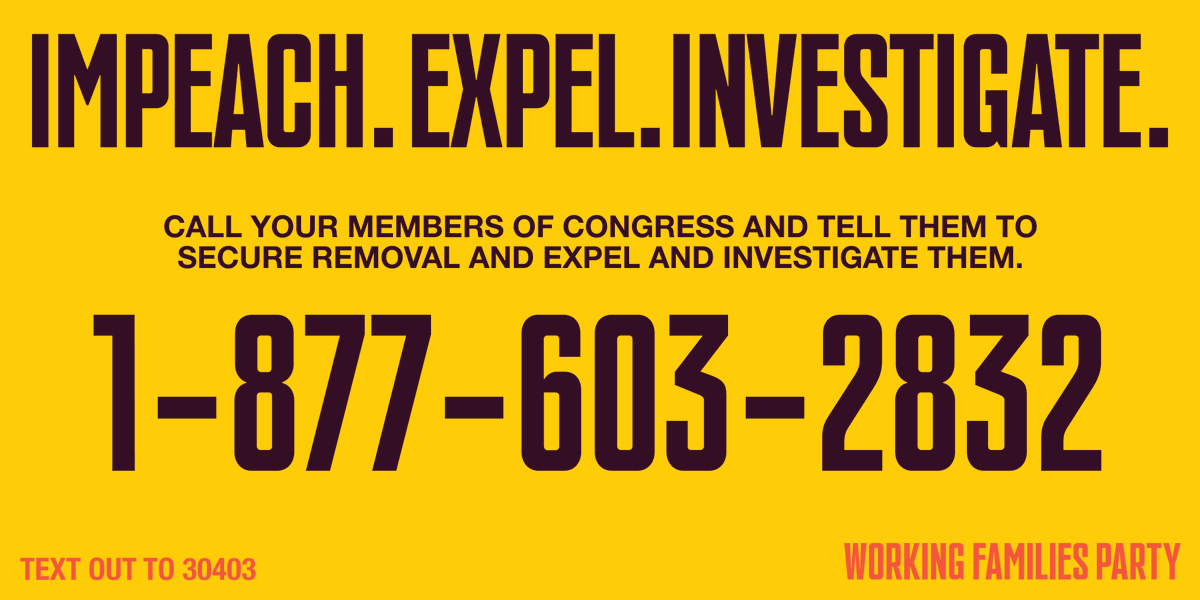 WorkingFamilies's tweet photo. We must continue to hold these politicians accountable. No turning the page. Call your members of congress NOW: 1-877-603-2832

#ThrowThemOut https://t.co/H4HXgzDT8W