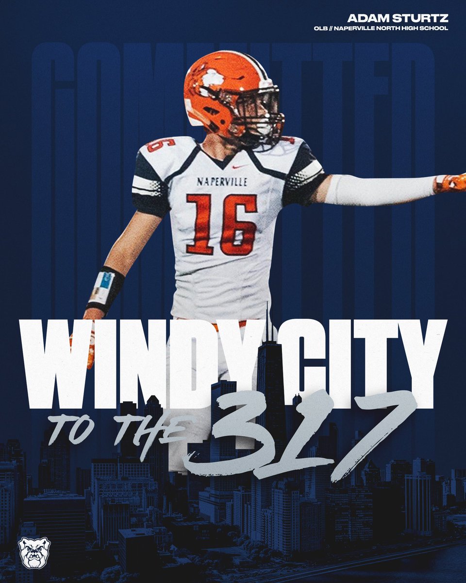 Proud to announce that I have committed to Butler University! I would like to thank God, my family, coaches, and friends for supporting me through this process. Special thanks to <a href="/KerryNeal56/">Kerry Neal</a> <a href="/HuskieFB/">Naperville North FB</a> <a href="/CoachBenages/">Coach Benages</a> <a href="/coachvoris/">Jeff Voris</a> <a href="/CoachPlum_/">Logan Plumley</a> for the opportunity!🔵⚪️
