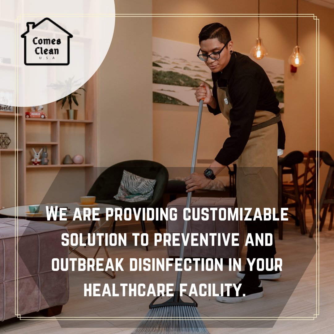 CleanComes's tweet image. We are providing customizable solution to preventive and outbreak disinfection in your healthcare facility. 
Commercial Cleaning Service Contracts - Call (410) 883-9313 for a quote.
#cleaningservicesflorida #cleaningservices  #cleaningexpert #maryland #baltimore
#aberdeen