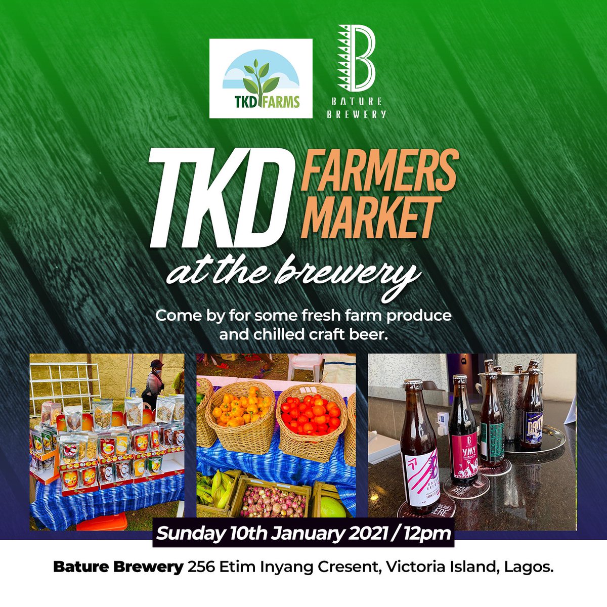BatureBrewery's tweet photo. Enjoy craft beer and support a local business this Sunday! 🍻 Come down to our Lagos space for our second farmers market . Don’t miss out !
#craftbeer #farmproduce #lagosspaces #naijacraftbeer https://t.co/2SxoQElTd4