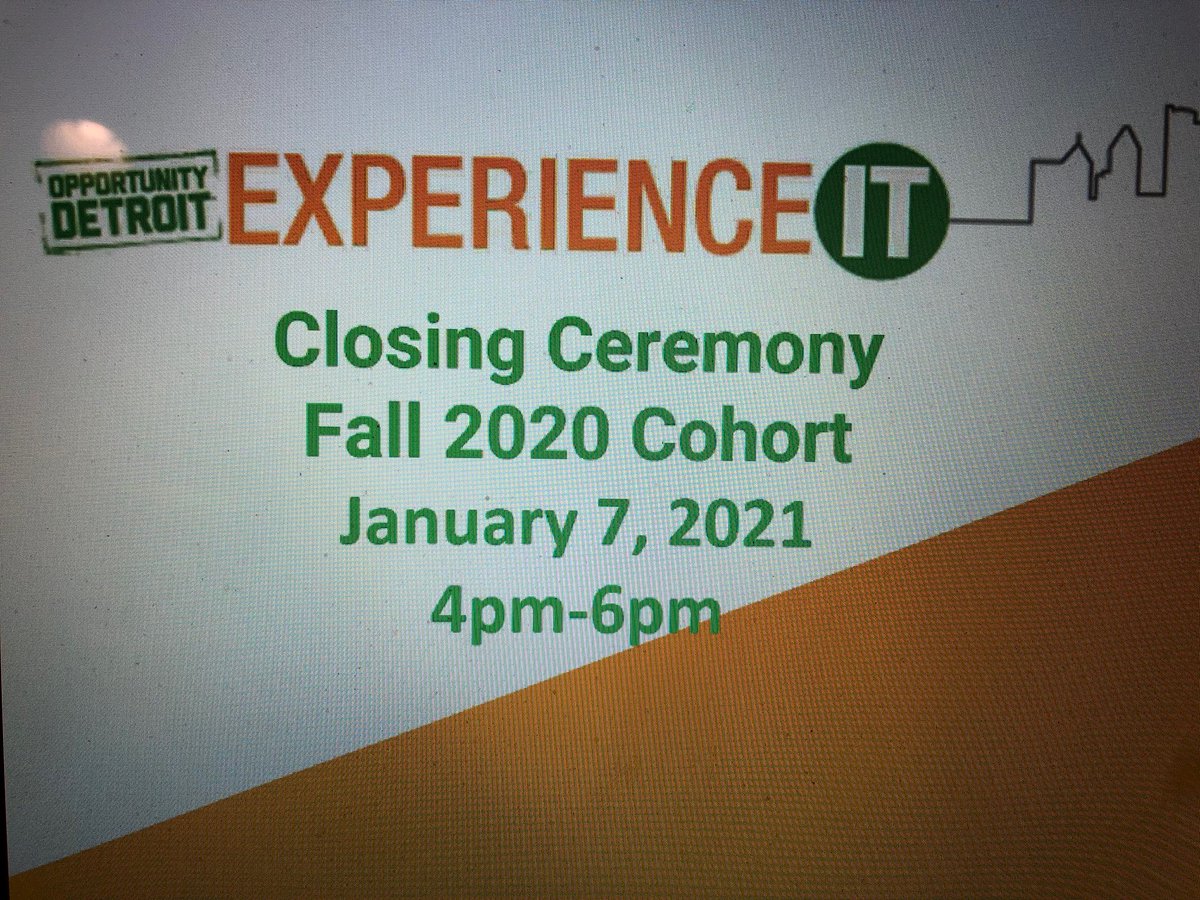 ExperienceITDET's tweet photo. Congratulations to all of the new graduates of our program - we are proud of each and every one of your for your hard work and dedication. And thank you to all of the partner companies and the instructors, mentors and volunteers that make it all possible. Cheers to all! https://t.co/4aeit2PReu