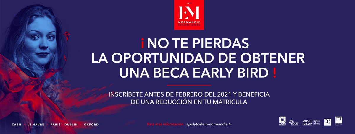 CCIFC's tweet photo. Comienza ya tu proceso de estudios en Francia 🇫🇷 con la beca early bird 🐦de @EMNormandie.

Conoce más información a través de este link: ➡️https://t.co/aPxZLokbFo https://t.co/wUuNKCsIJ9