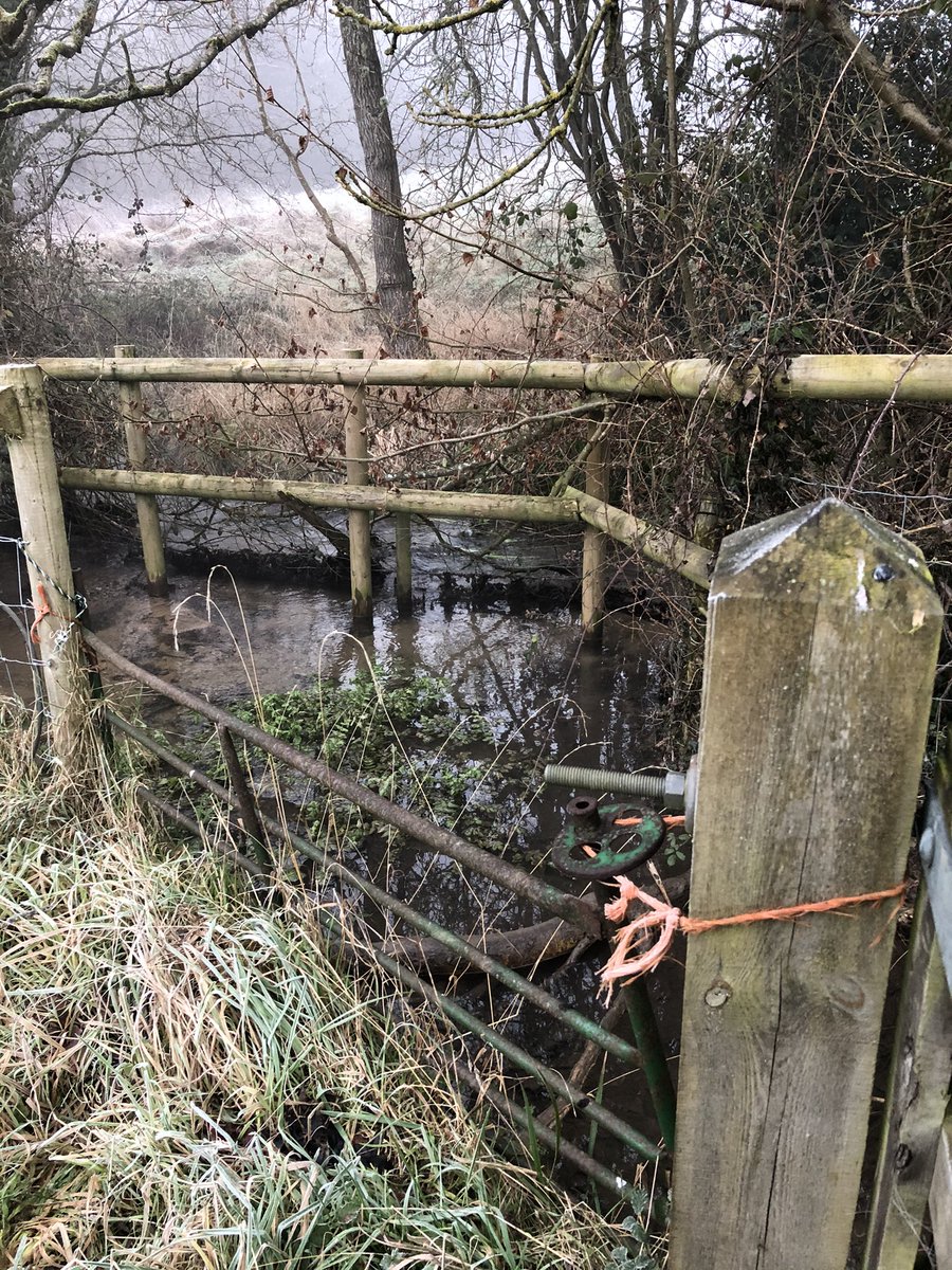 A bridge, a brook, a telephone box (in a private drive) and an Oxfordshire version of a heck